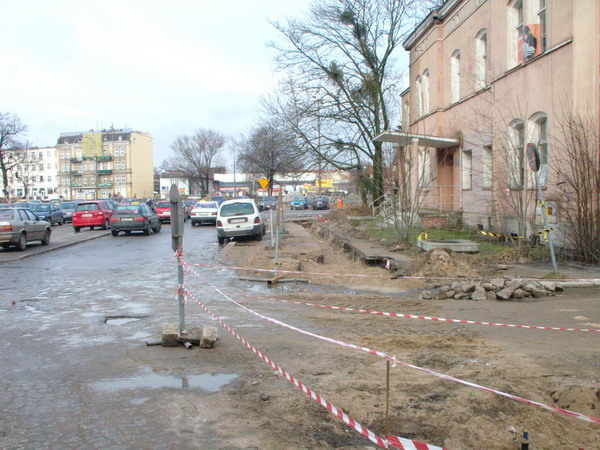 Modernizacja Placu Dworcowego - zima 2008, fot. 3