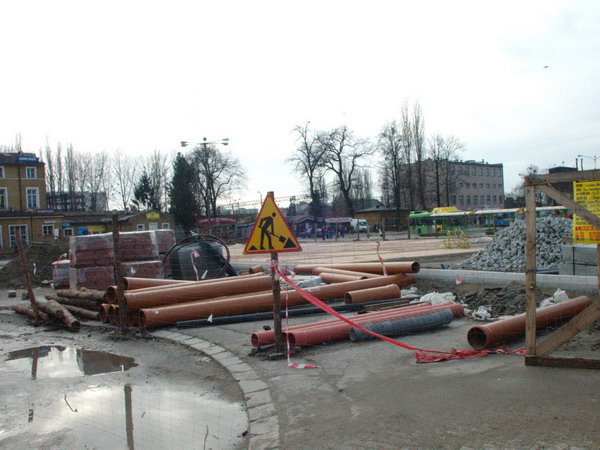 Modernizacja Placu Dworcowego - zima 2008, fot. 7