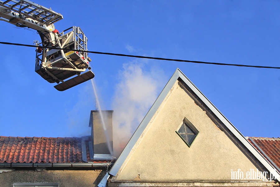 Pożar poddasza domu przy ul.Orężnej, fot. 8