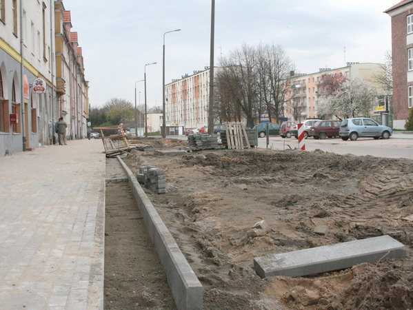 Przebudowa ulicy Wojska Polskiego - wiosna 2008, fot. 2