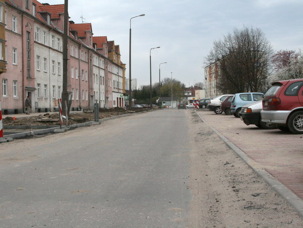 Przebudowa ulicy Wojska Polskiego - wiosna 2008, fot. 3