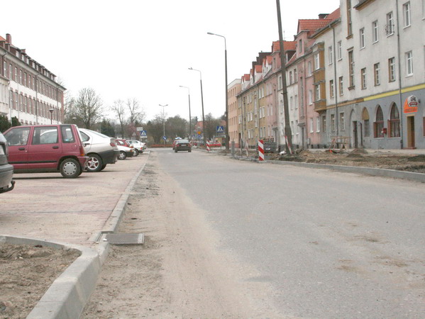 Przebudowa ulicy Wojska Polskiego - wiosna 2008, fot. 6