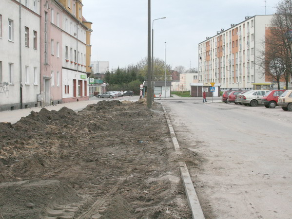 Przebudowa ulicy Wojska Polskiego - wiosna 2008, fot. 7
