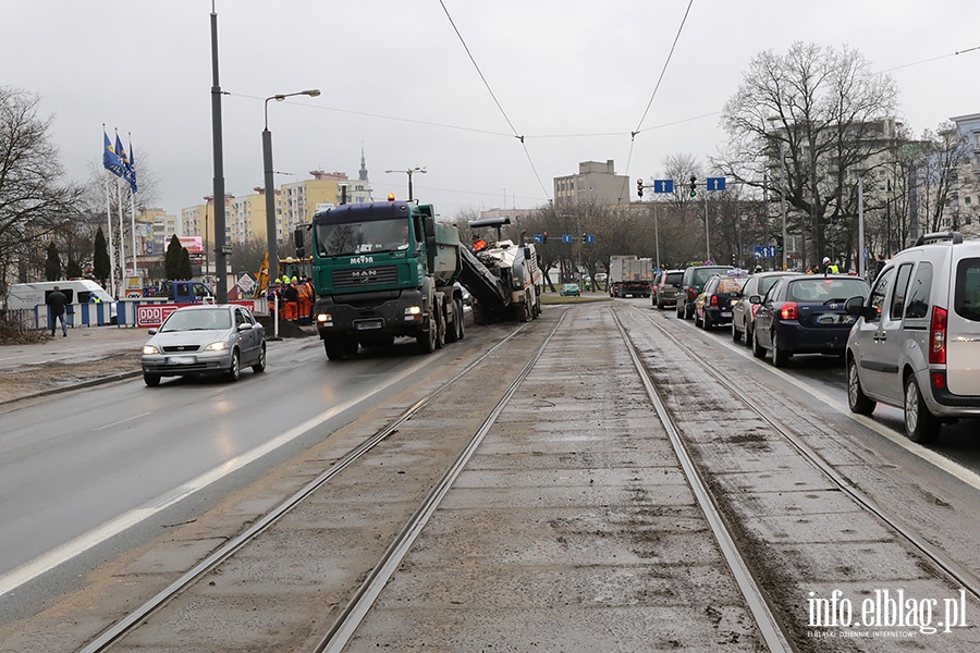 Aleja Grunwaldzka remont jezdni, fot. 2