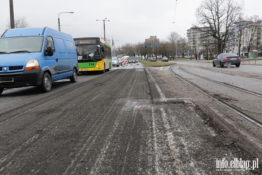 Aleja Grunwaldzka remont jezdni, fot. 5