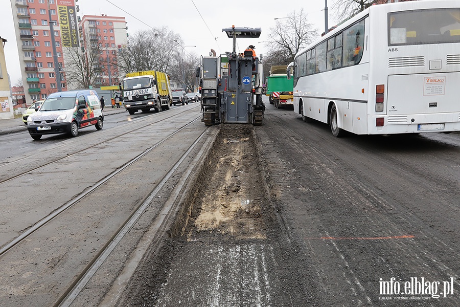 Aleja Grunwaldzka remont jezdni, fot. 6