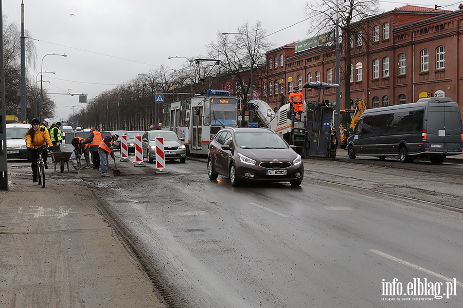 Aleja Grunwaldzka remont jezdni, fot. 11