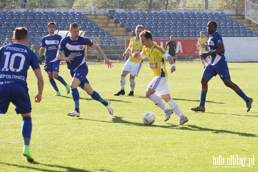 II liga: Olimpia Elblg - Puszcza Niepoomice 1:3, fot. 4