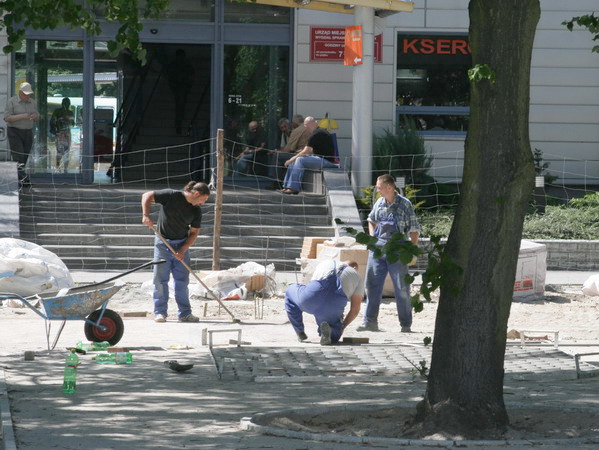 Przebudowa Placu Dworcowego - lipiec 2008, fot. 10