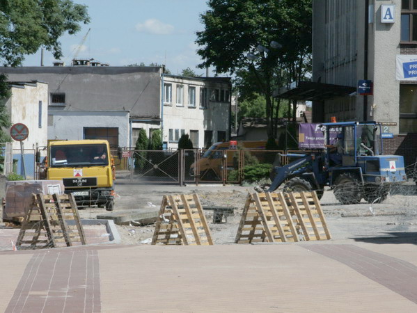 Przebudowa Placu Dworcowego - lipiec 2008, fot. 14