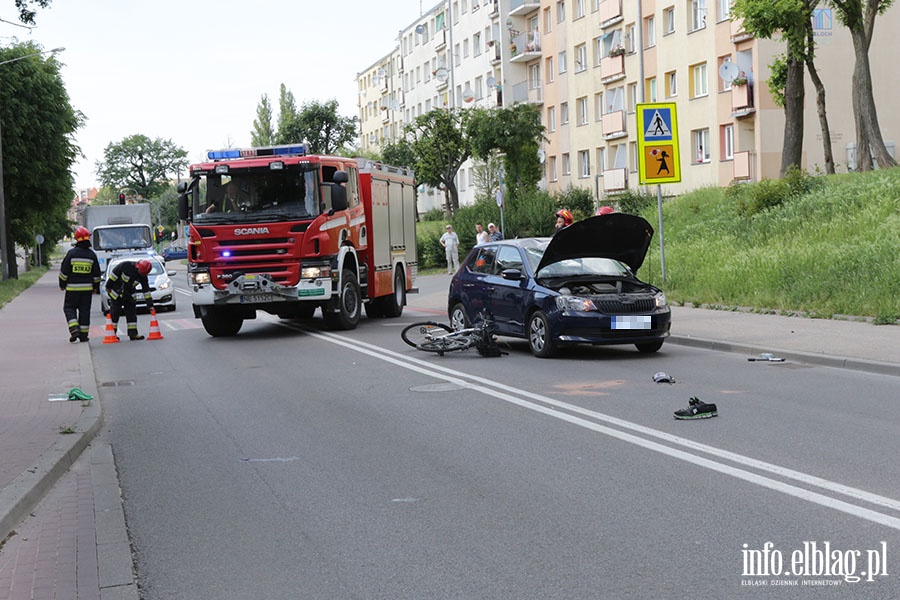 Wypadek rowerzysta Robotnicza, fot. 1