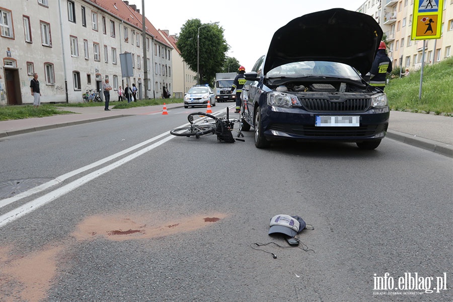 Wypadek rowerzysta Robotnicza, fot. 3