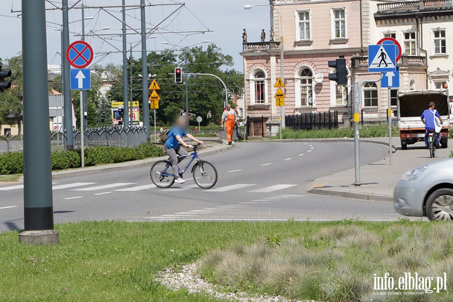 Jazda rowerem po przejciach to w Elblgu codzienno., fot. 6
