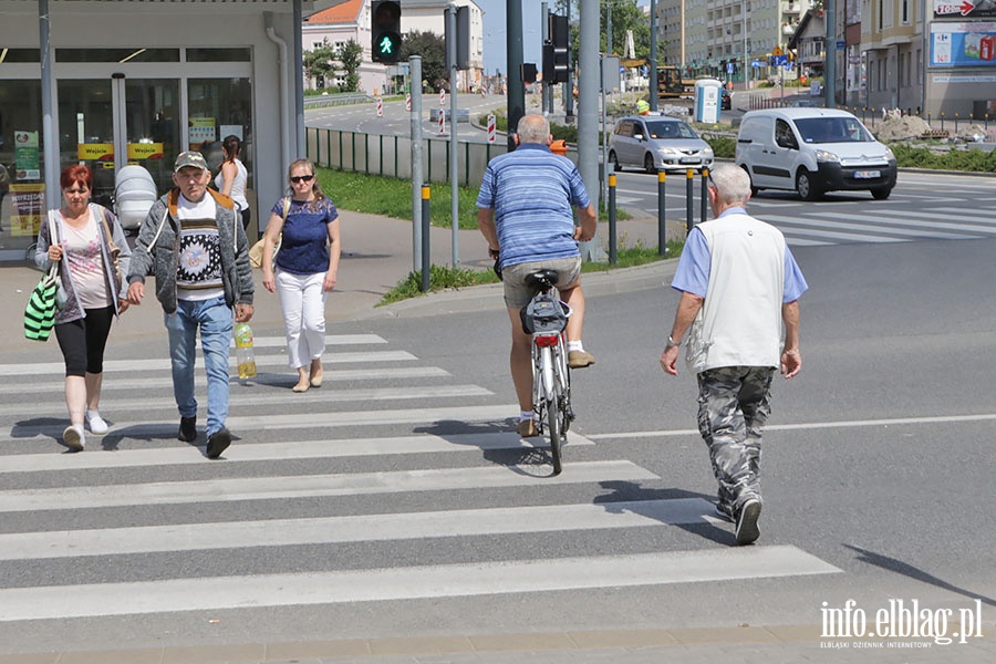 Jazda rowerem po przejciach to w Elblgu codzienno., fot. 24