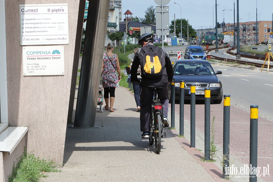 Jazda rowerem po przejciach to w Elblgu codzienno., fot. 36