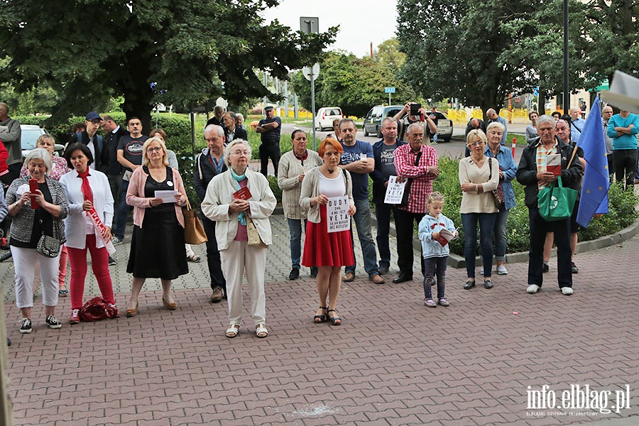 Elblanie poraz kolejny protestowali w obronie sdw., fot. 23