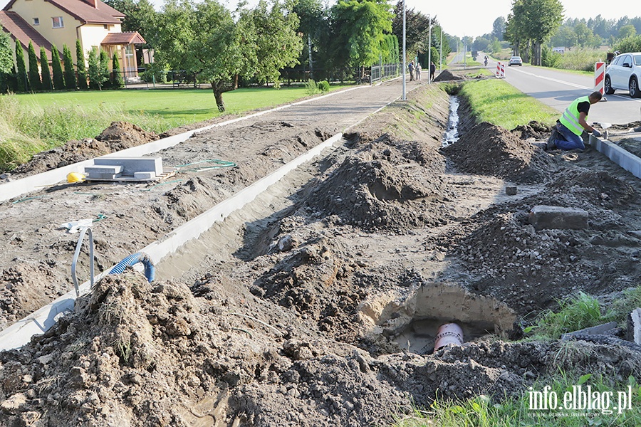 Budowa nowej cieki rowerowej wzdu Fromborskiej., fot. 21