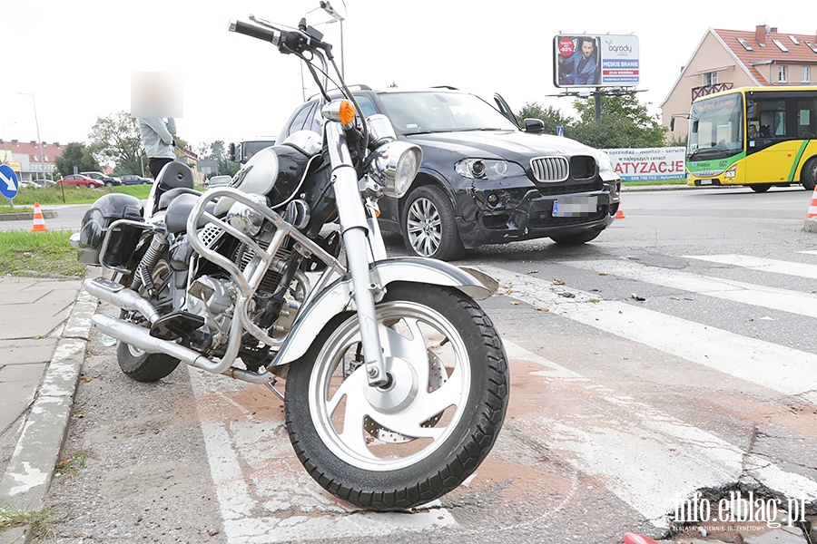 Zderzenie motocyklisty z bmw., fot. 5