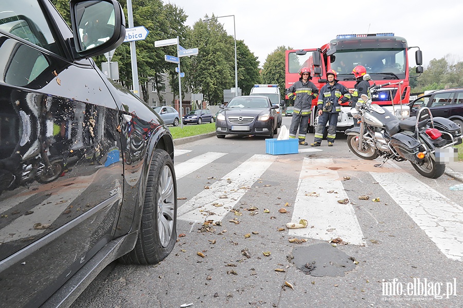 Zderzenie motocyklisty z bmw., fot. 8