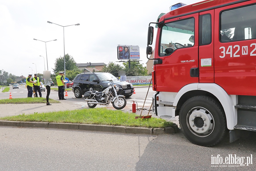 Zderzenie motocyklisty z bmw., fot. 20