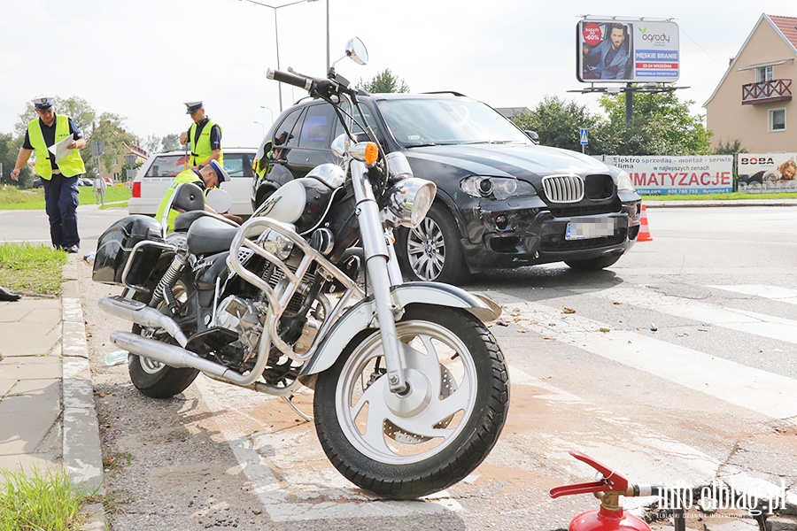 Zderzenie motocyklisty z bmw., fot. 22