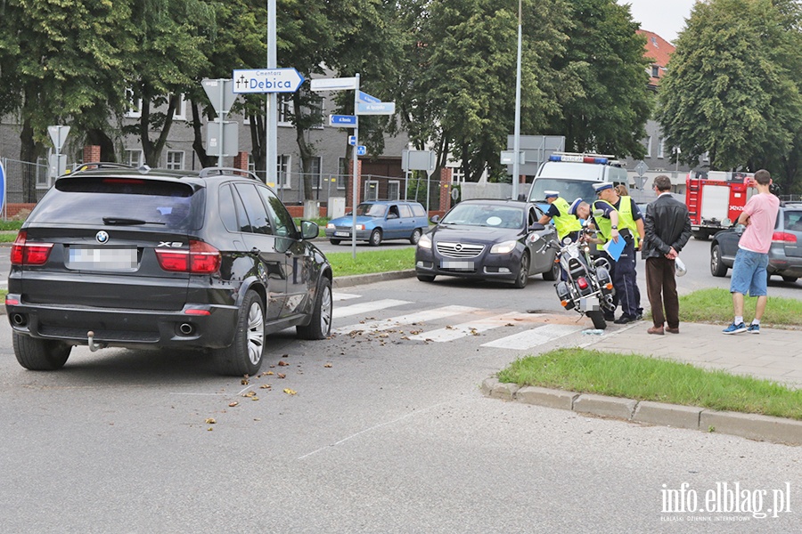 Zderzenie motocyklisty z bmw., fot. 27