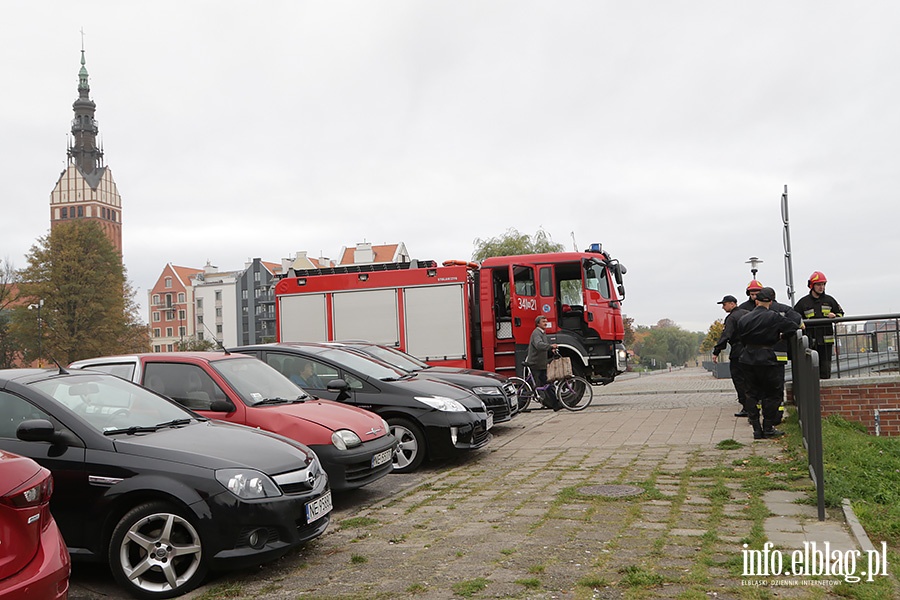 Plama oleju na rzece Elblg, fot. 1