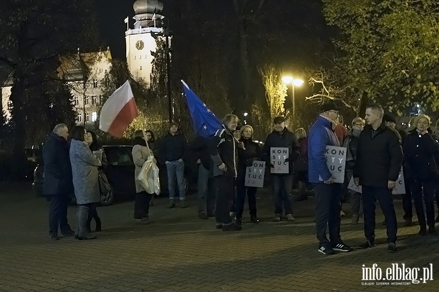 Demonstracja przed elblskim sdem., fot. 1