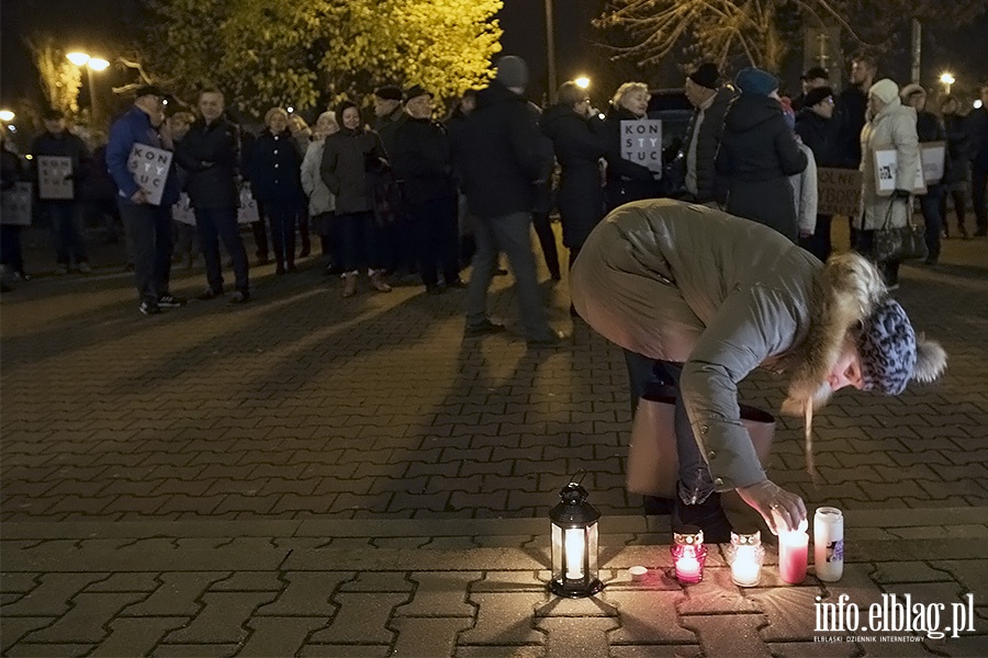 Demonstracja przed elblskim sdem., fot. 2