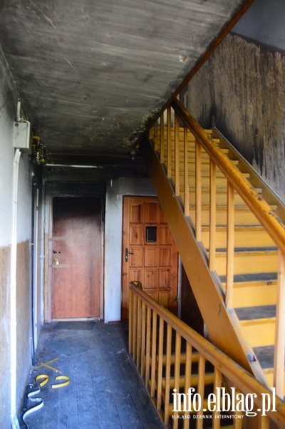 Pożar mieszkania w budynku przy ul. Kasprzaka, fot. 8