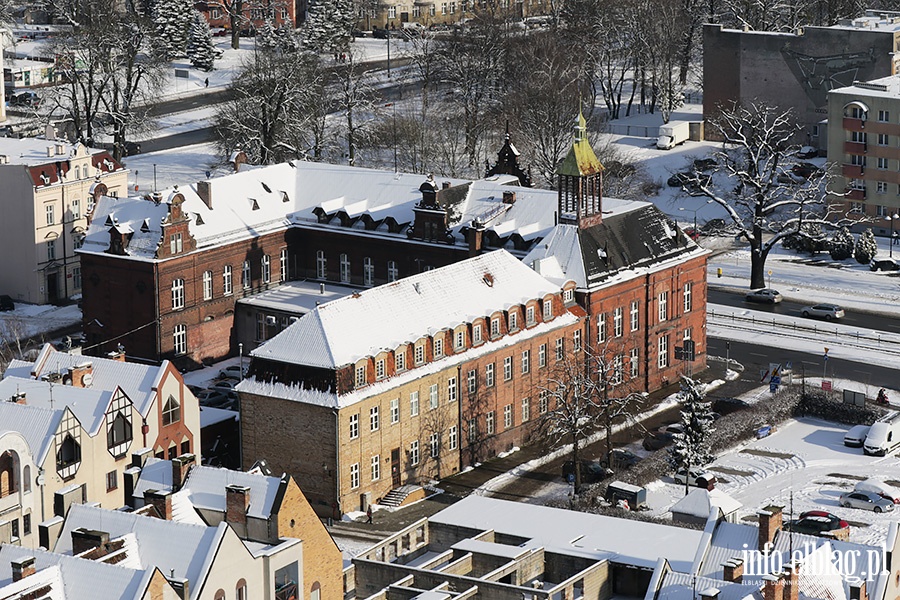 Zimowe widoki Elblga z wiey katedry, fot. 11