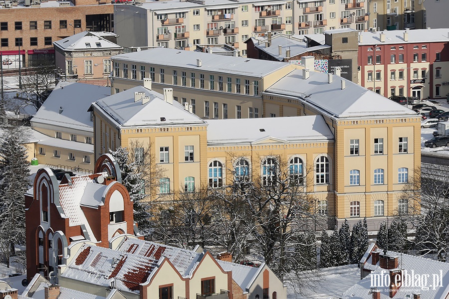 Zimowe widoki Elblga z wiey katedry, fot. 26