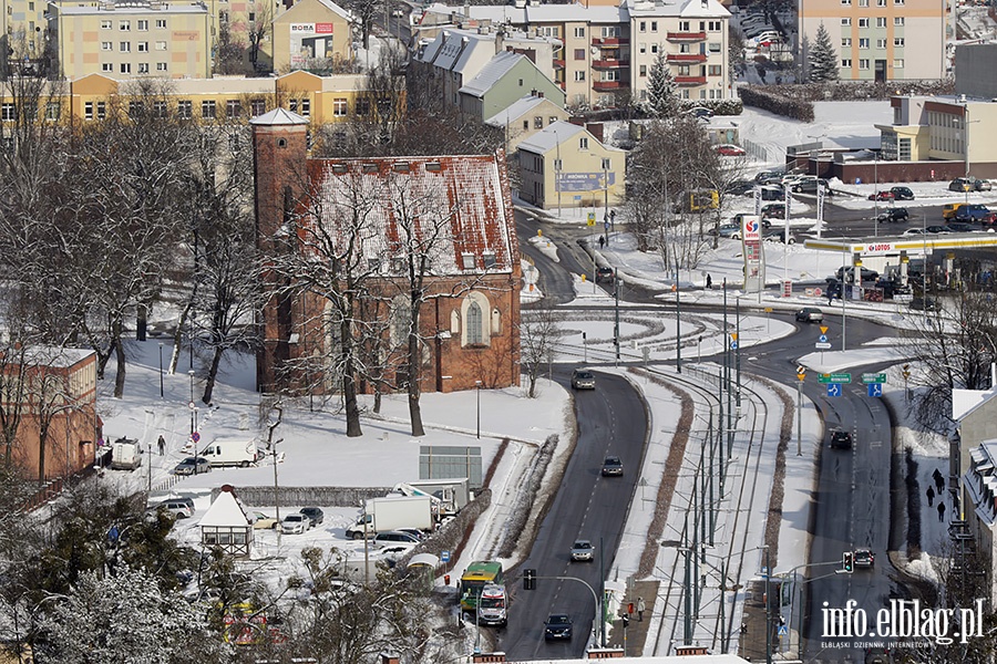 Zimowe widoki Elblga z wiey katedry, fot. 27