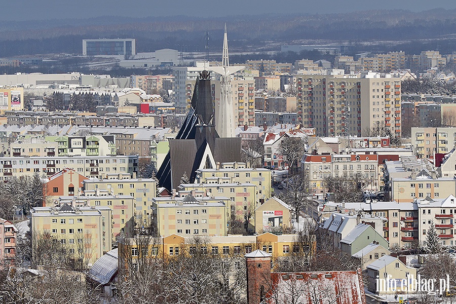 Zimowe widoki Elblga z wiey katedry, fot. 28