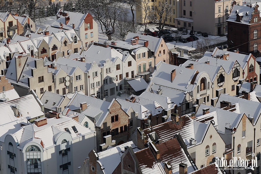 Zimowe widoki Elblga z wiey katedry, fot. 33