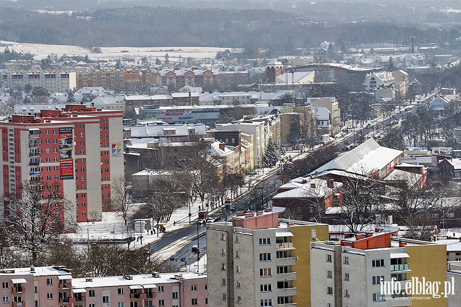 Zimowe widoki Elblga z wiey katedry, fot. 35