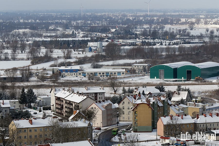 Zimowe widoki Elblga z wiey katedry, fot. 37