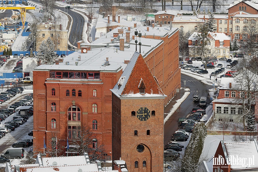 Zimowe widoki Elblga z wiey katedry, fot. 38