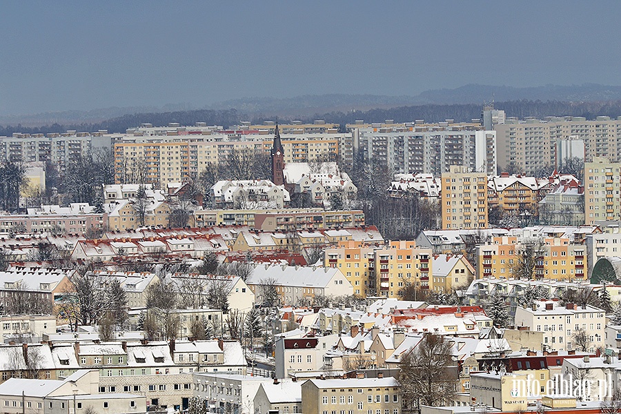 Zimowe widoki Elblga z wiey katedry, fot. 39