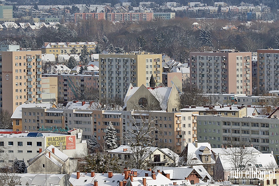 Zimowe widoki Elblga z wiey katedry, fot. 41
