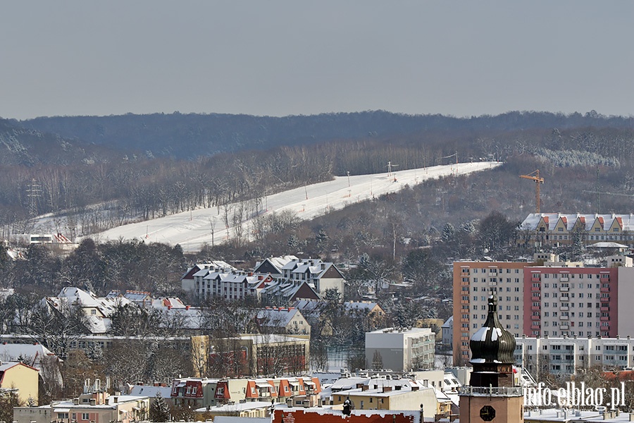 Zimowe widoki Elblga z wiey katedry, fot. 42