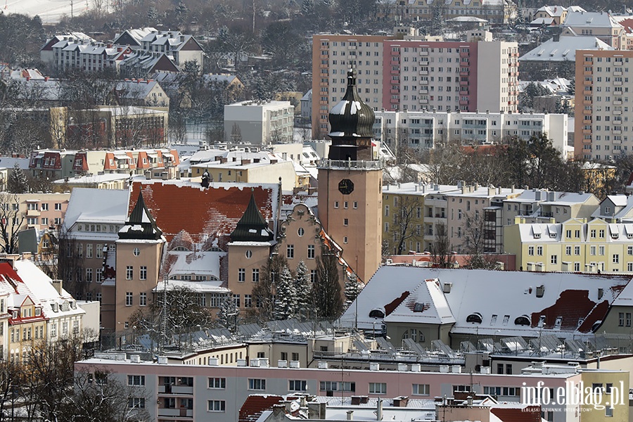 Zimowe widoki Elblga z wiey katedry, fot. 43