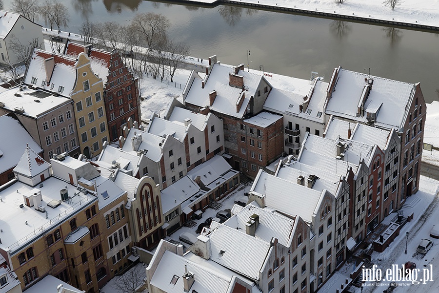Zimowe widoki Elblga z wiey katedry, fot. 47