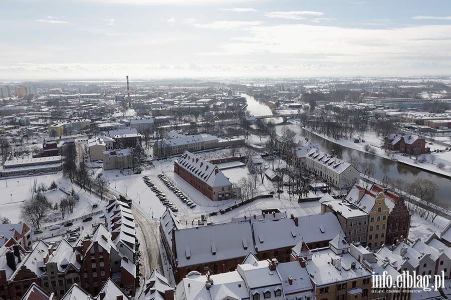 Zimowe widoki Elblga z wiey katedry, fot. 48