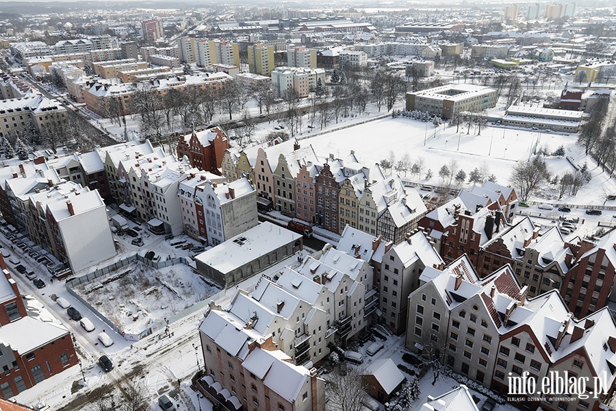 Zimowe widoki Elblga z wiey katedry, fot. 49