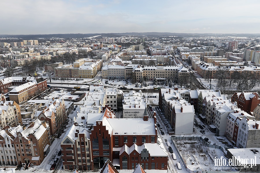 Zimowe widoki Elblga z wiey katedry, fot. 50