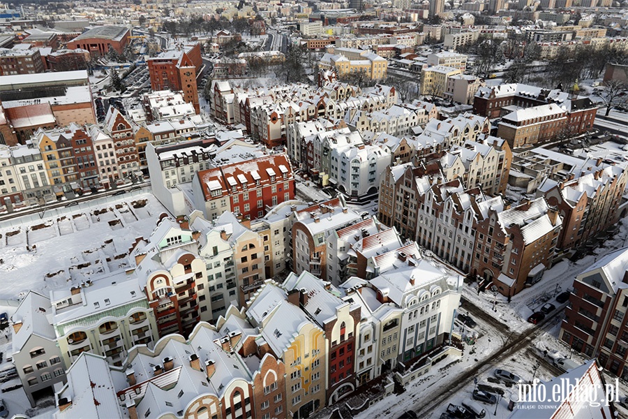 Zimowe widoki Elblga z wiey katedry, fot. 52