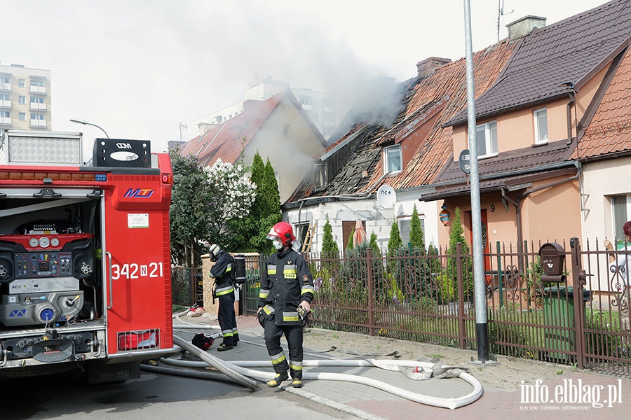 Pożar pustostanu przy ulicy Olsztyńskiej., fot. 15