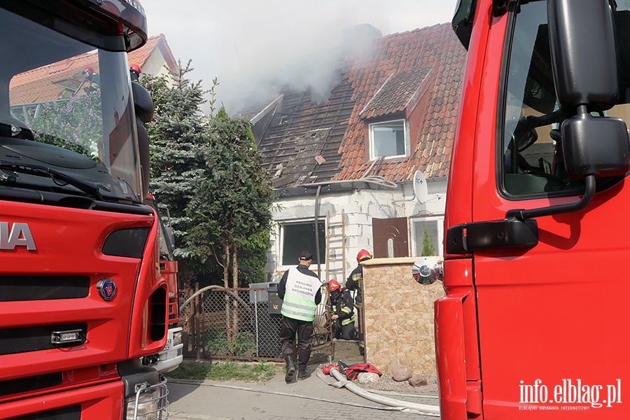 Pożar pustostanu przy ulicy Olsztyńskiej., fot. 24