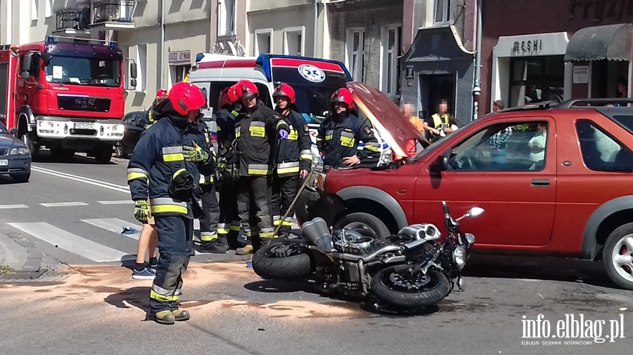  Wypadek na ul. Mickiewicza. Motocyklista potrcony przez osobwk, fot. 4